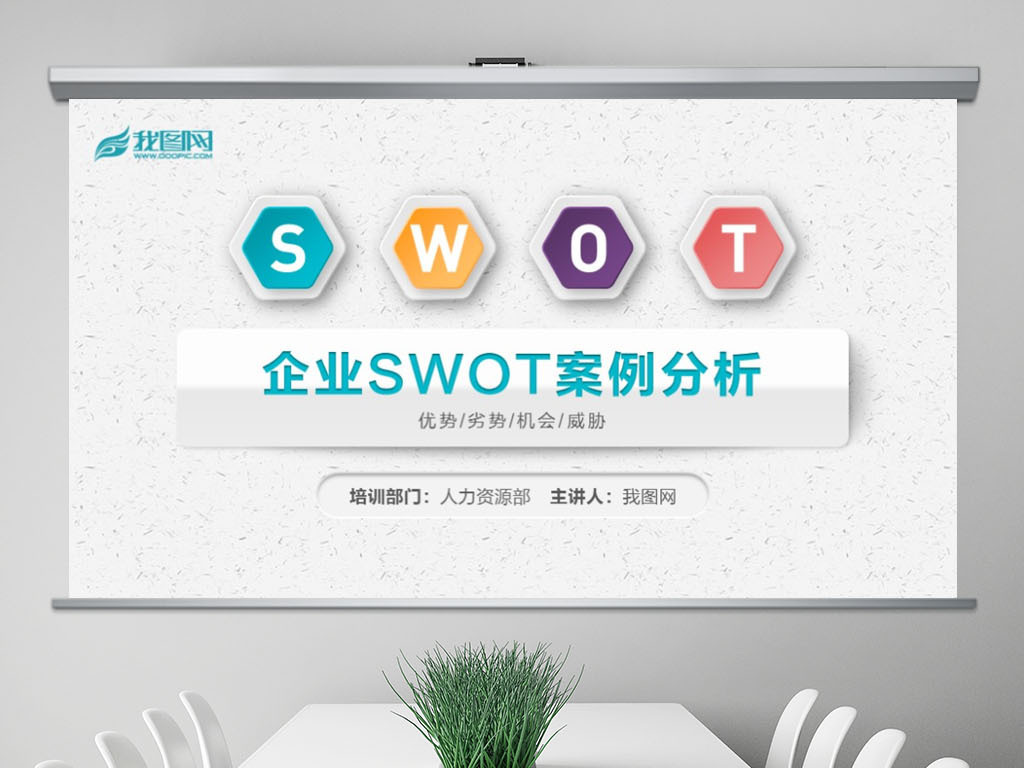 微立体企业生产管理SWOT案例分析PPT