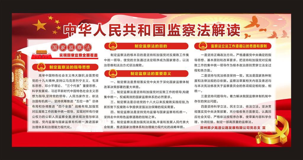 2018中国红监察法解读展板