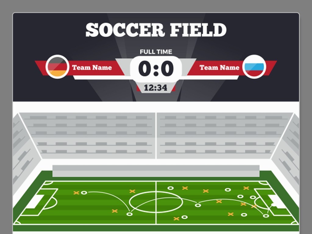梦幻足球世界杯比赛比分数据图ai矢量模板