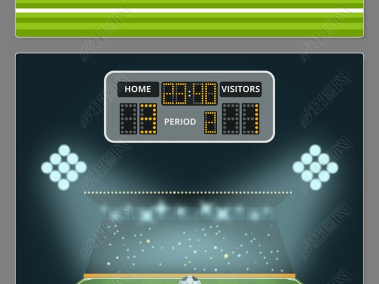 时尚足球世界杯比分比赛数据图ai矢量模板