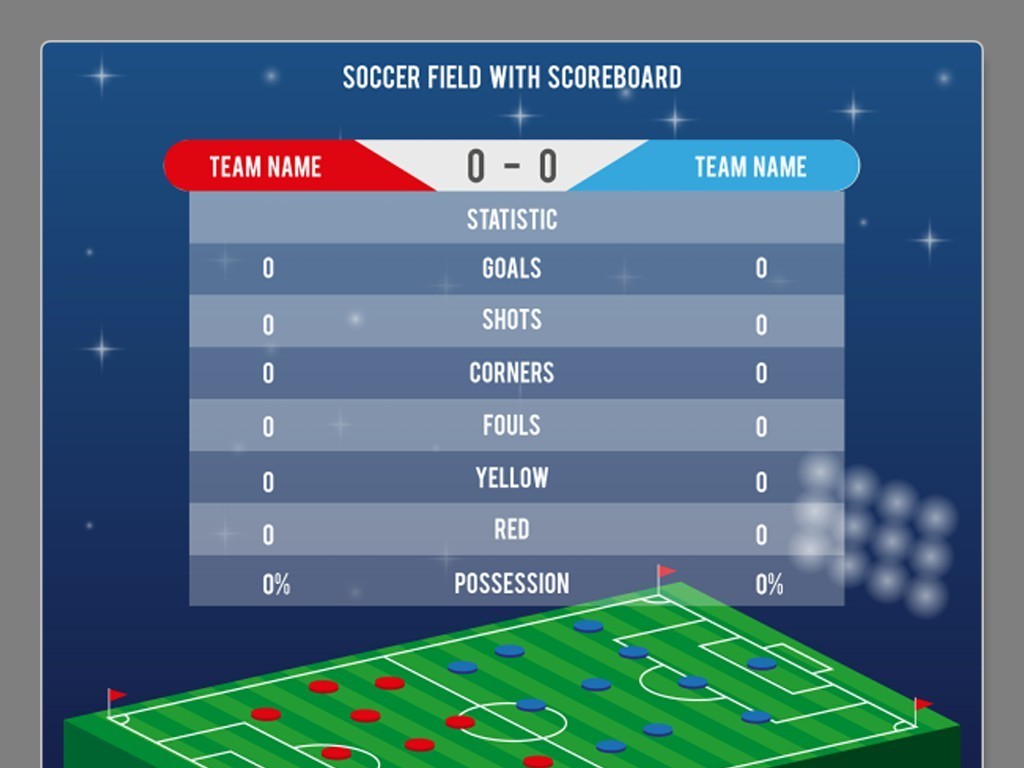 足球世界杯比赛对阵比分数据图ai矢量模板