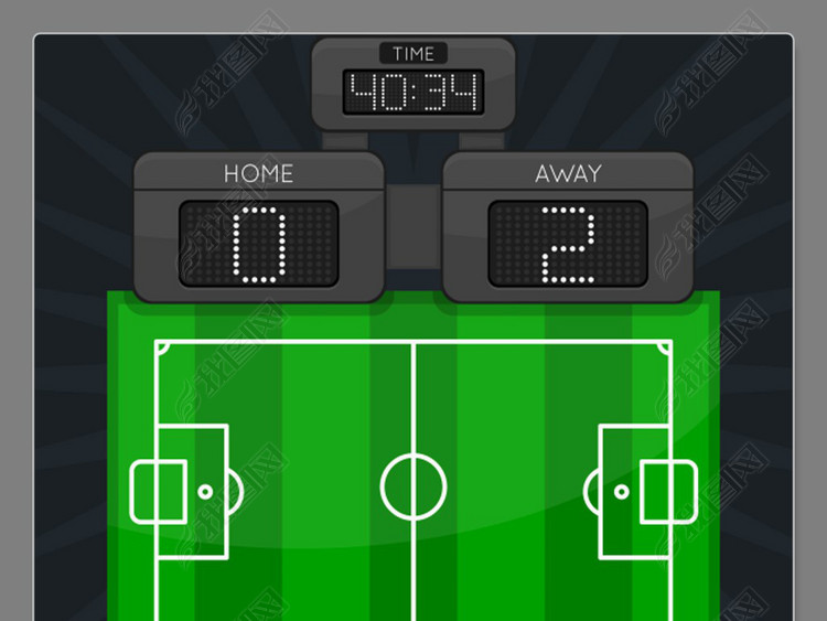 创意足球世界杯比赛比分数据图ai矢量模板