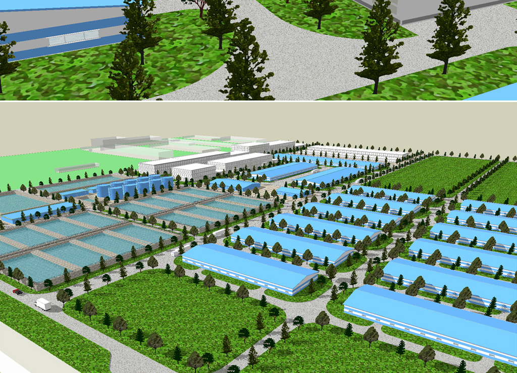 大型养殖场农业产业园su模型