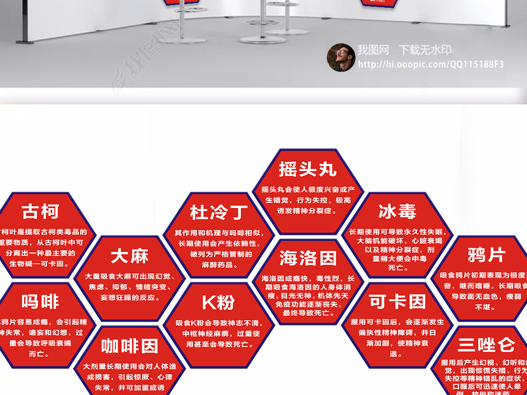 国际禁毒日中国禁毒法宣传展板文化墙设计