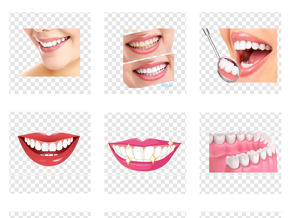 口腔牙齿美容美白护理牙科牙齿png素材