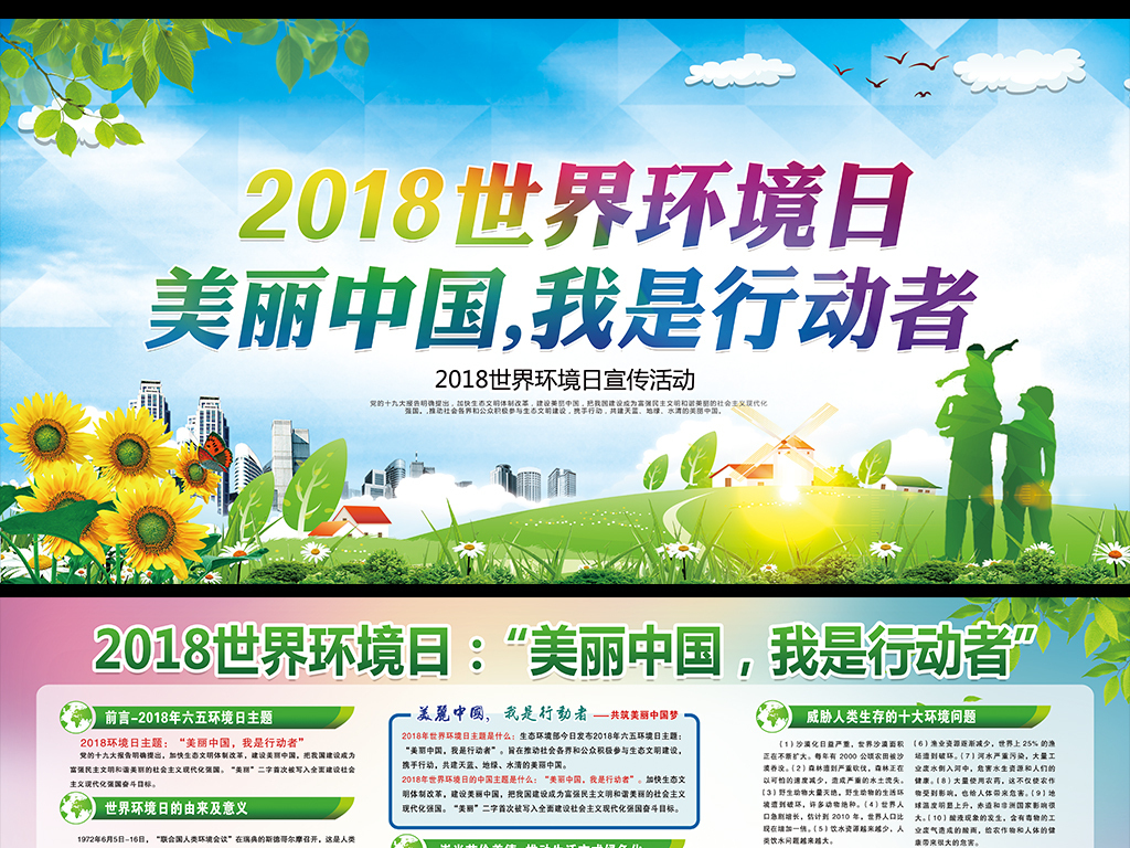 2018世界环境日宣传栏展板