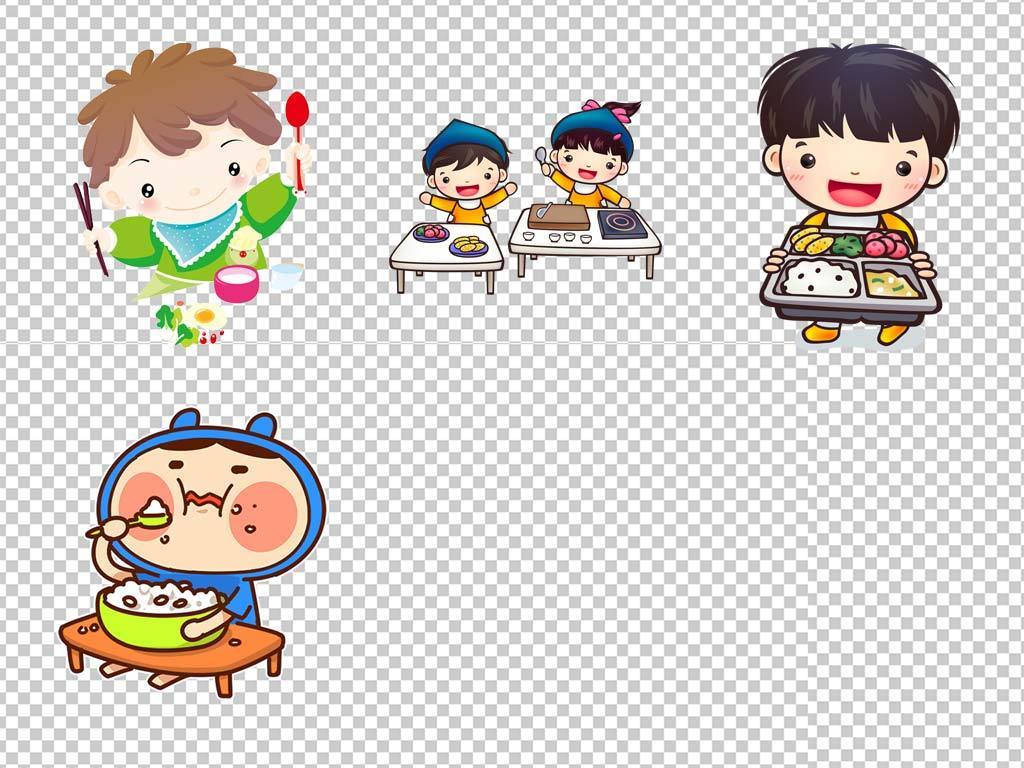 儿童喂宝宝吃饭免扣素材