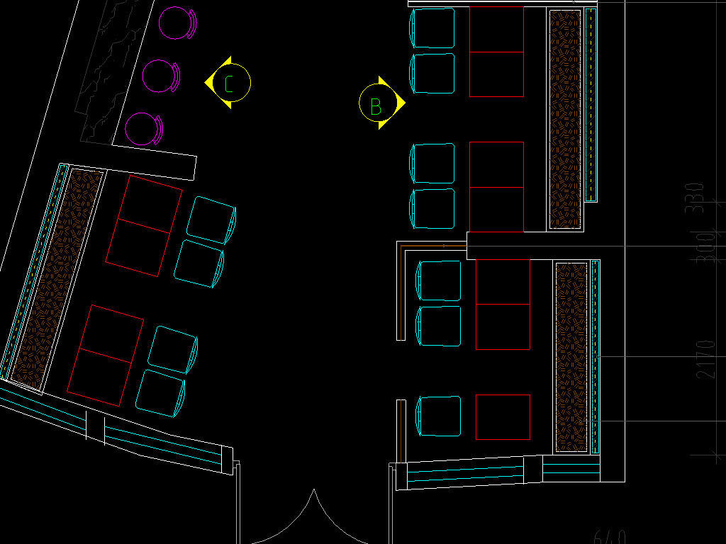 汉堡店CAD装修图平面设计图下载(图片5.45M