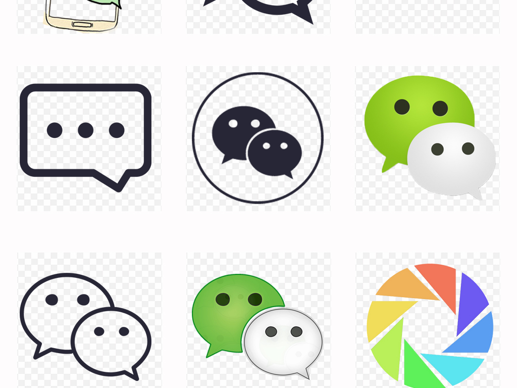 微信QQ朋友圈图标标志地址海报背景PNG素材