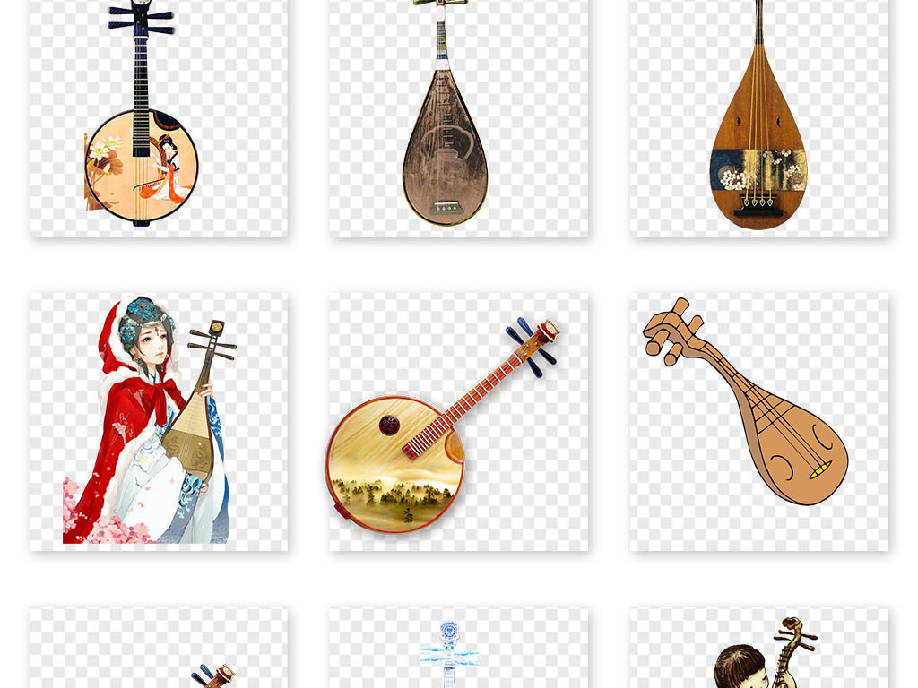 琵琶琴古筝古代乐器高雅传统民俗琴弦优雅
