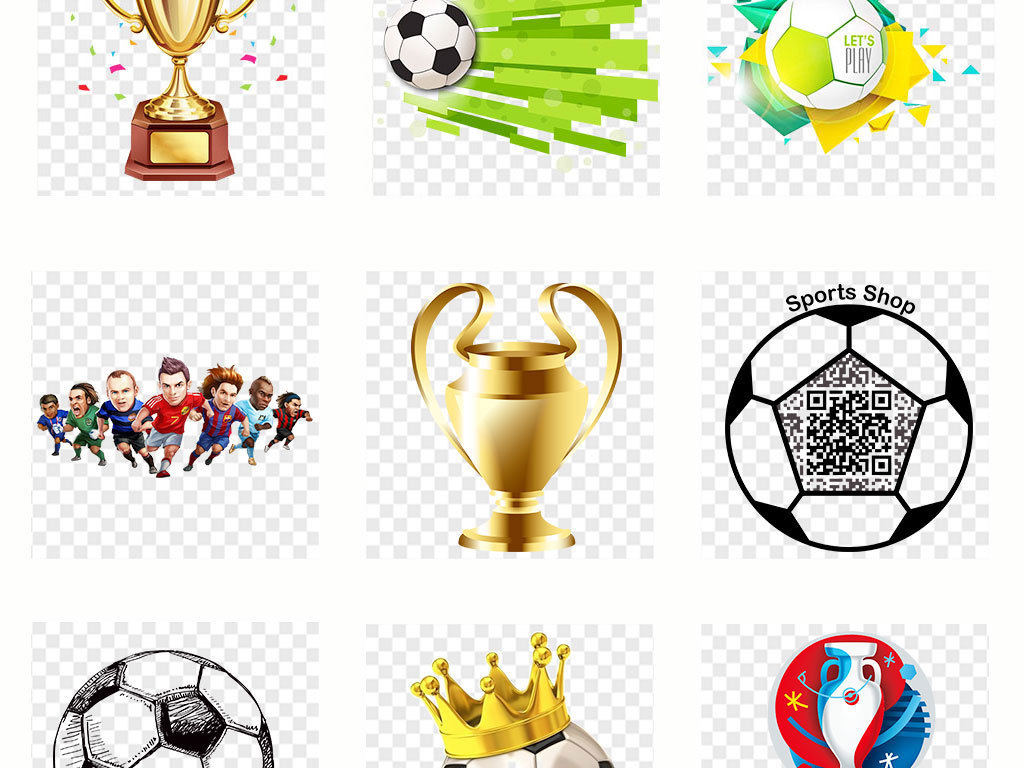 2018俄罗斯世界杯足球运动PNG素材