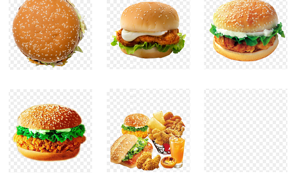 麦当劳肯德基汉堡海报菜单设计素材