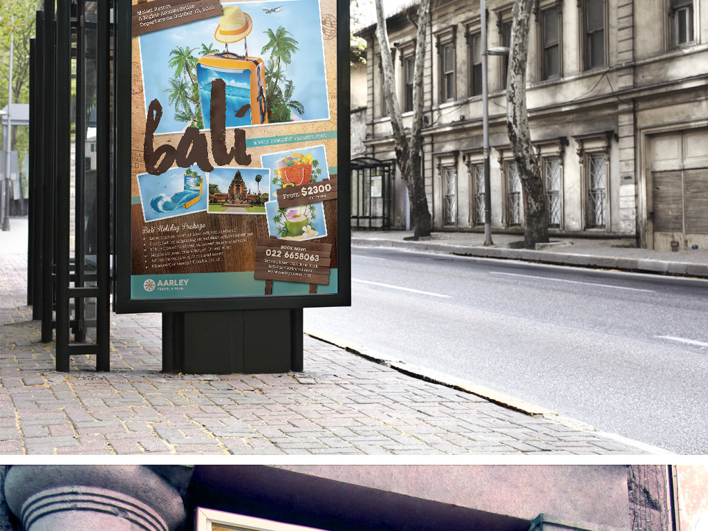 旅行社暑期游特价游套餐促销海报名片模板