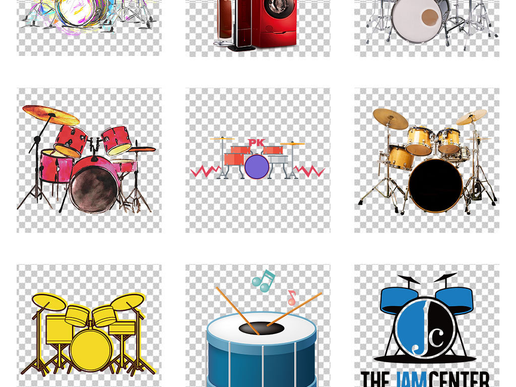多款乐器架子鼓素材大全