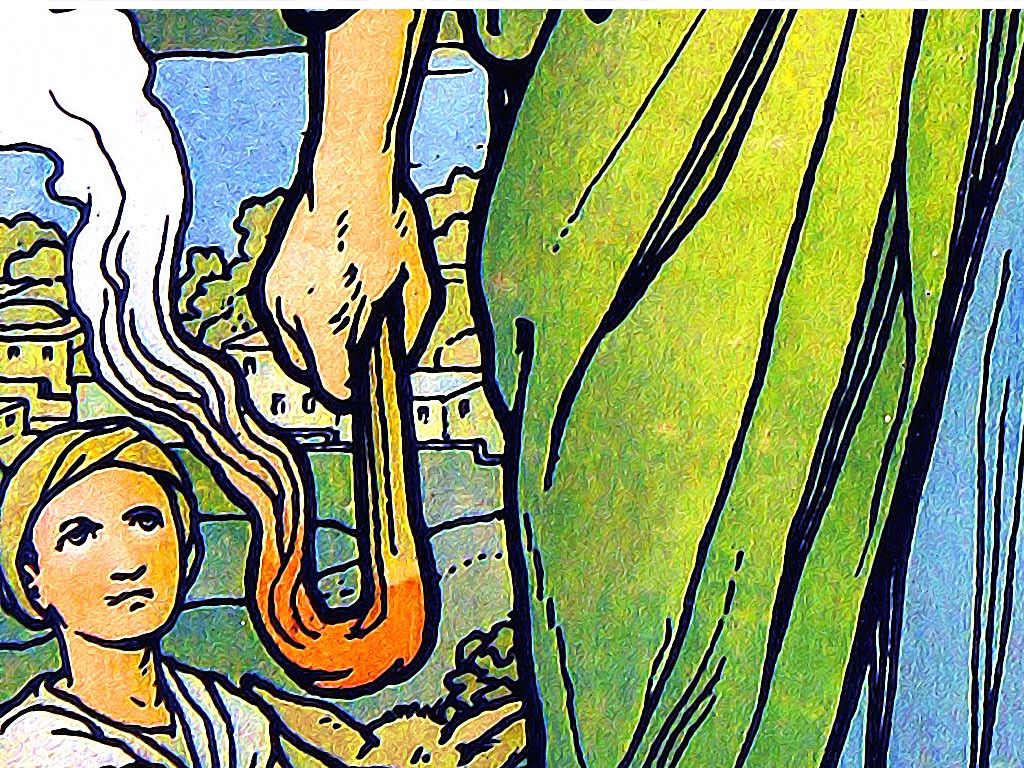 高清圣经故事插画装饰画挂画亚伯拉罕和以撒