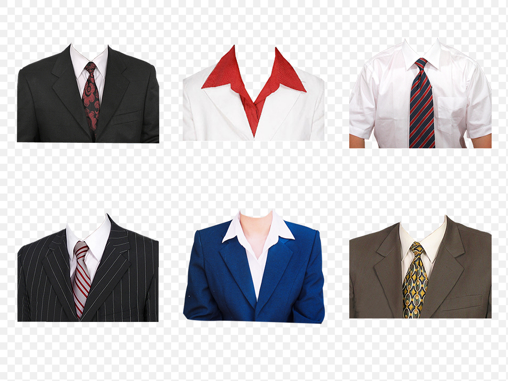 影楼照相馆正装人物证件照模板海报素材背景PNG