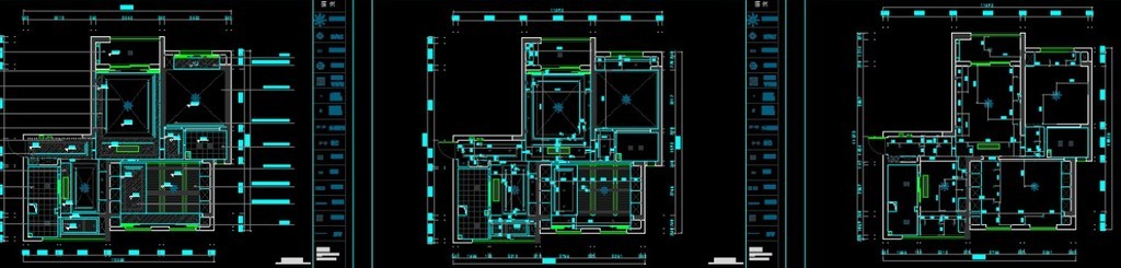 全套简欧家装cad施工图效果图