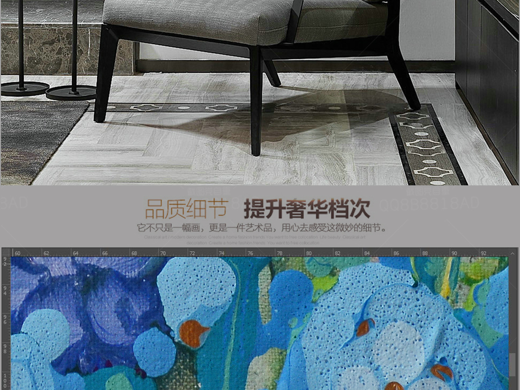 纯手绘静物花卉创意艺术油画玄关
