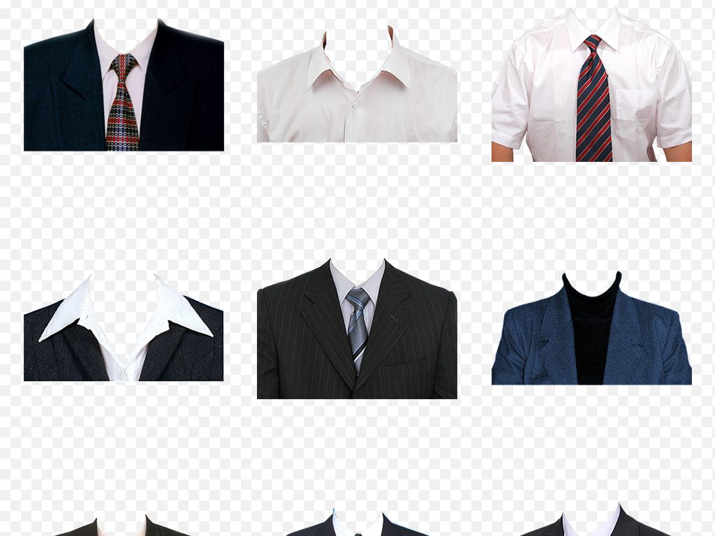 影楼照相馆正装人物证件照模板海报素材背景PNG