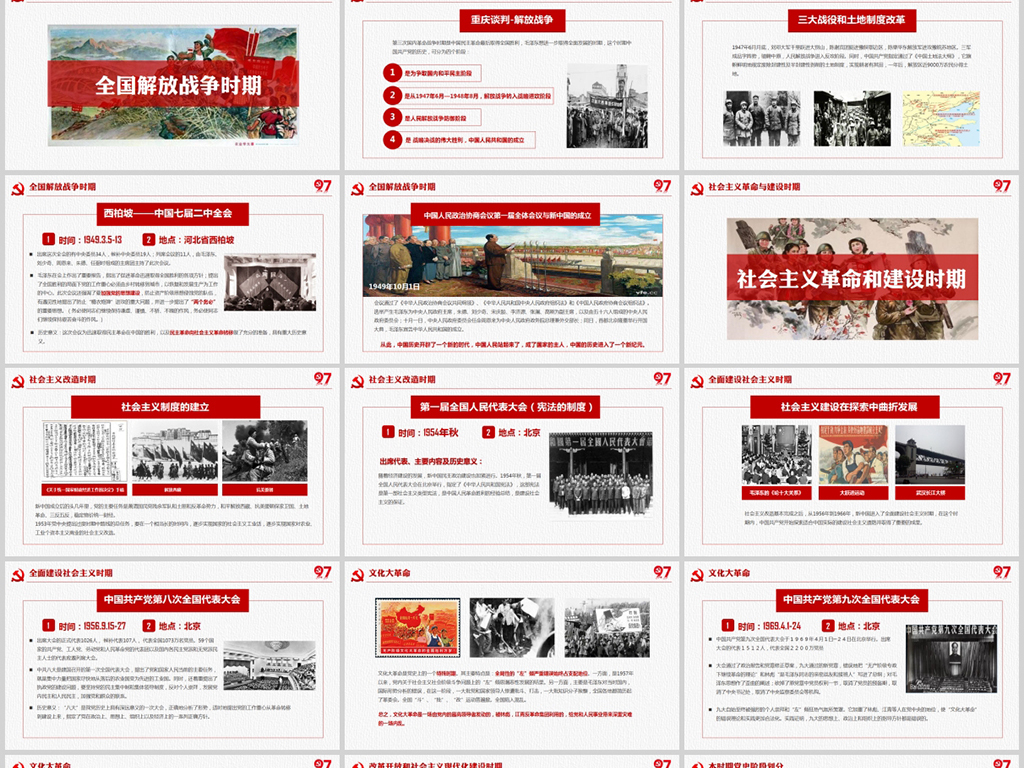 原创中国共产党党史建党97周年光辉的历程党课学习ppt