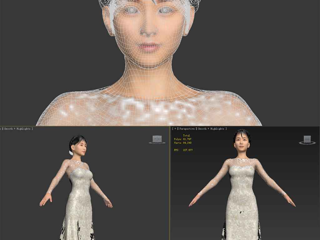 婚纱3d模型_3d打印模型(3)