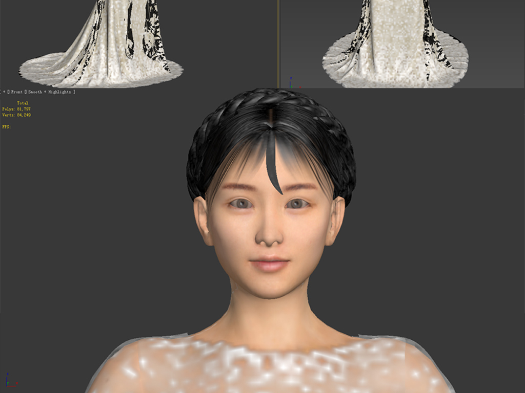 婚纱3d模型_3d打印模型(3)