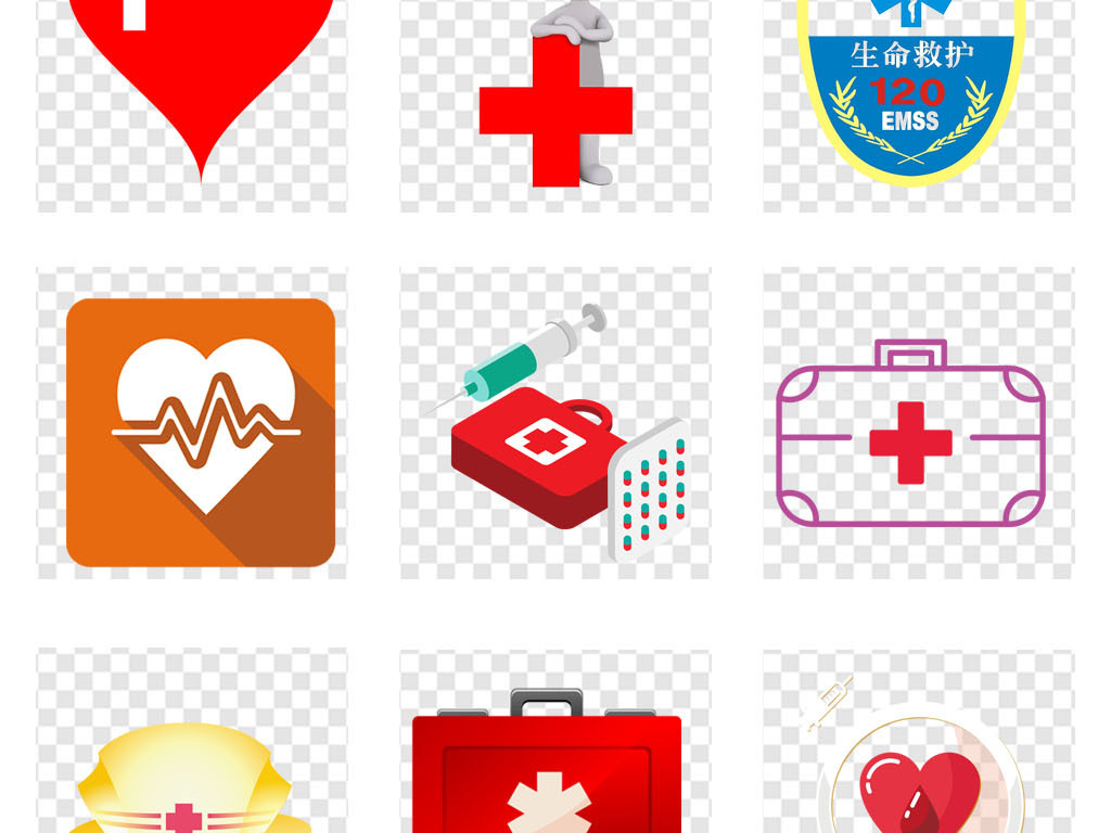医疗知识讲解救护紧急救护车海报PPT元素