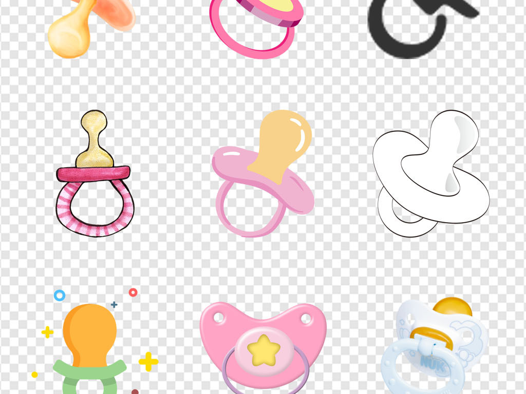 母婴产品育婴宝宝婴幼儿奶嘴海报PNG素材