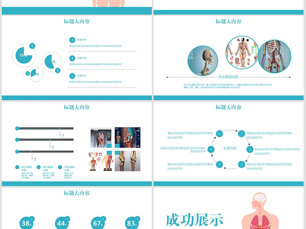 医疗医学人体结构动态ppt模板