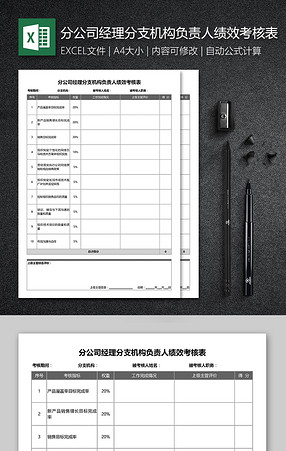 2018excel模板_绩效考核表excel表格模板下载