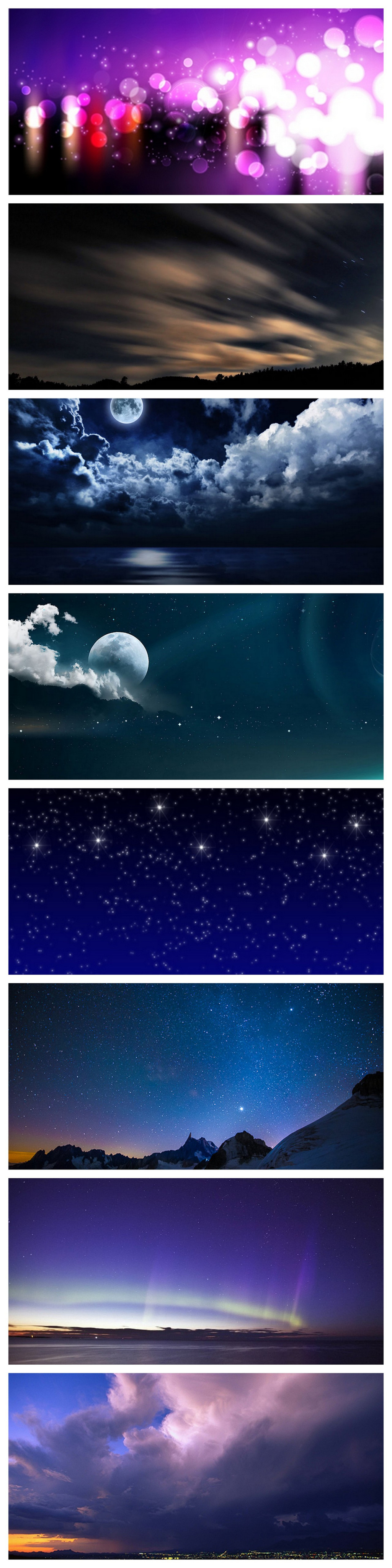 夜景城市星空效果背景素材商務背景星星