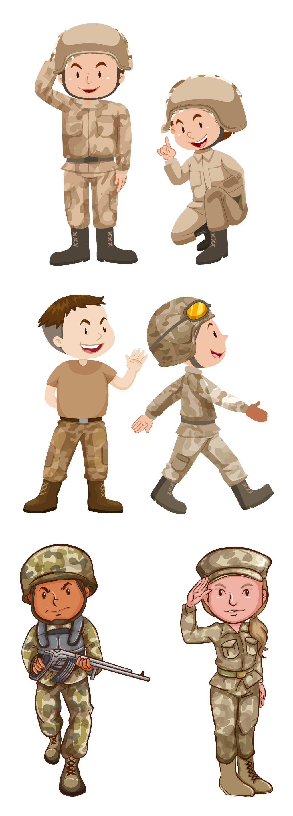 卡通陆战队军人士兵PNG免扣素材