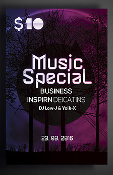 酒吧海报KTV夜店嘉宾宣传海报图片设计素材_