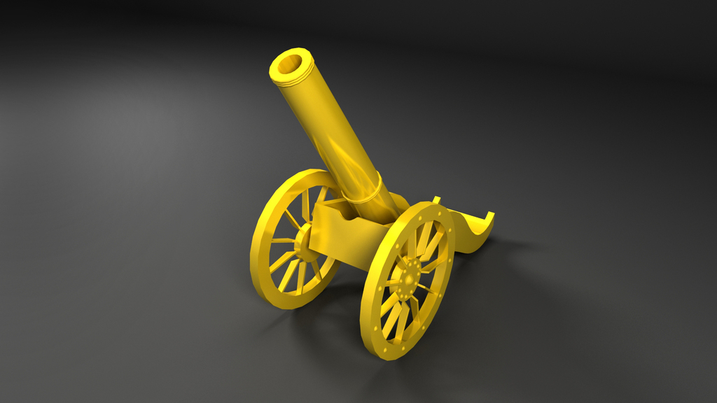 金色活动庆典皇家礼炮3d模型下载