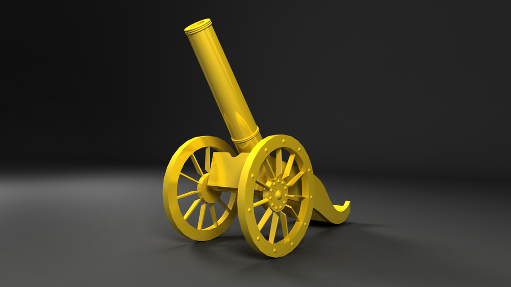 金色活动庆典皇家礼炮3d模型下载