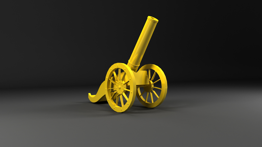 金色活动庆典皇家礼炮3d模型下载