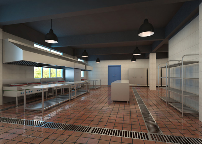 实用的食堂厨房3dmax模型