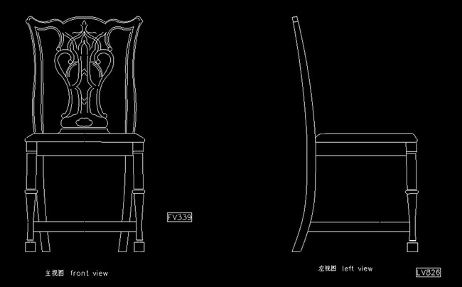 歐式紅木傢俱椅子cad圖紙全集帶細節平面設計圖下載(圖片14.