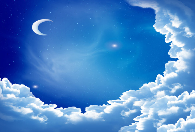 星空白云梦幻背景图图片