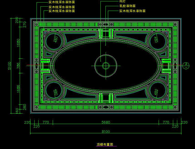 cad地面拼花天棚平面圖剖面圖大全