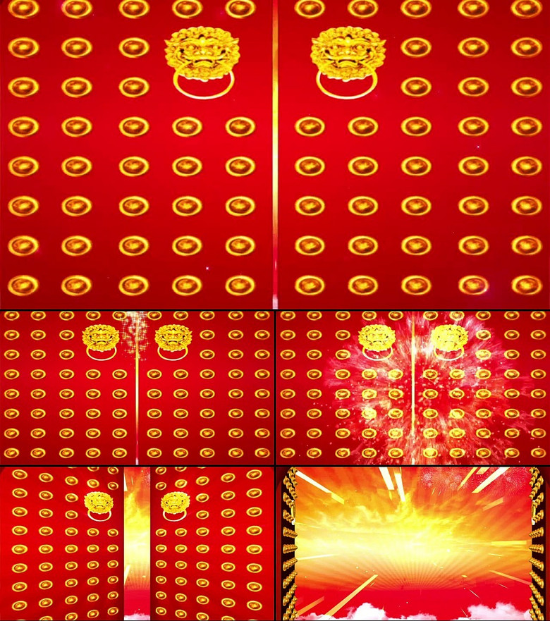 开门红大门开启视频素材