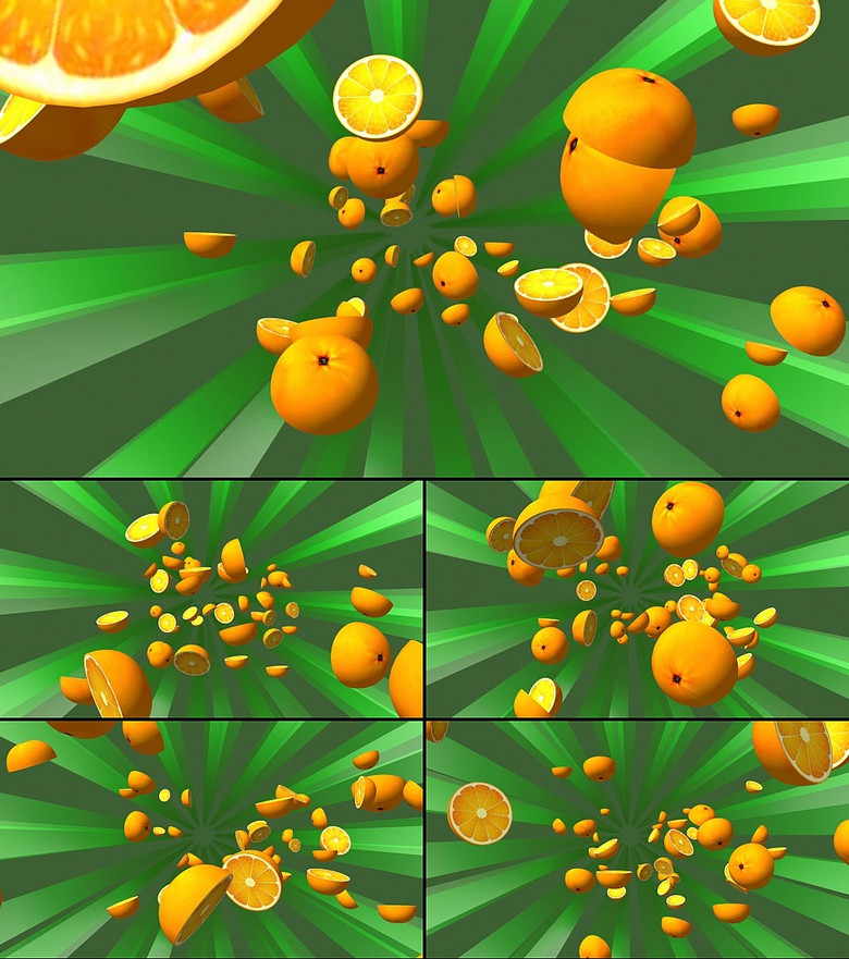 视频模板 背景视频 动态|特效|背景 > 橘子粒子冲屏绿色放射线条 版权