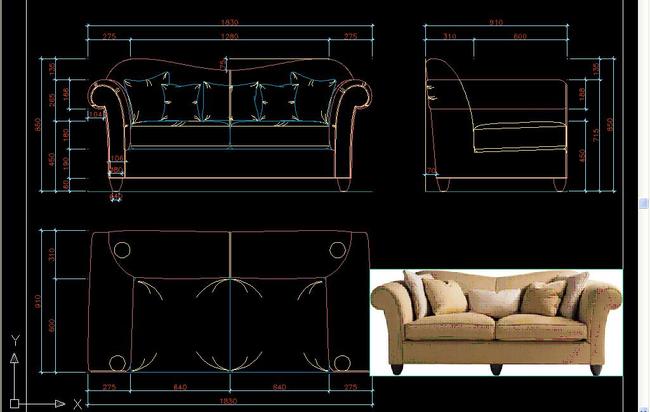 沙发设计图纸取样图图片