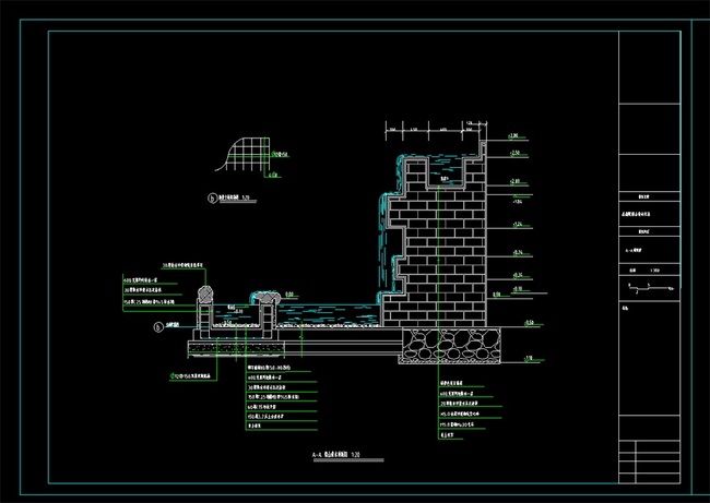 假山疊水cad水景設計圖圖片下載dwg素材-結構設計圖紙-我圖網