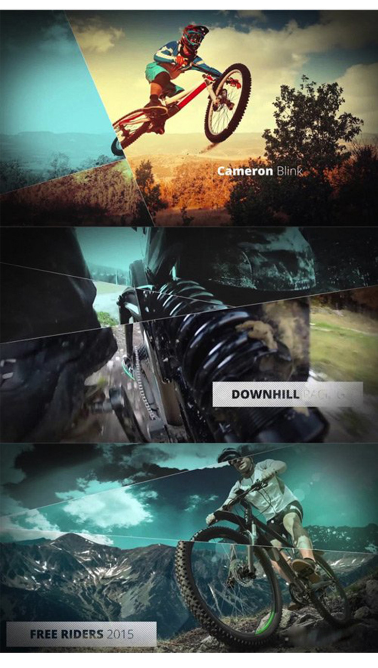 ae时尚动感分屏视频展示模板