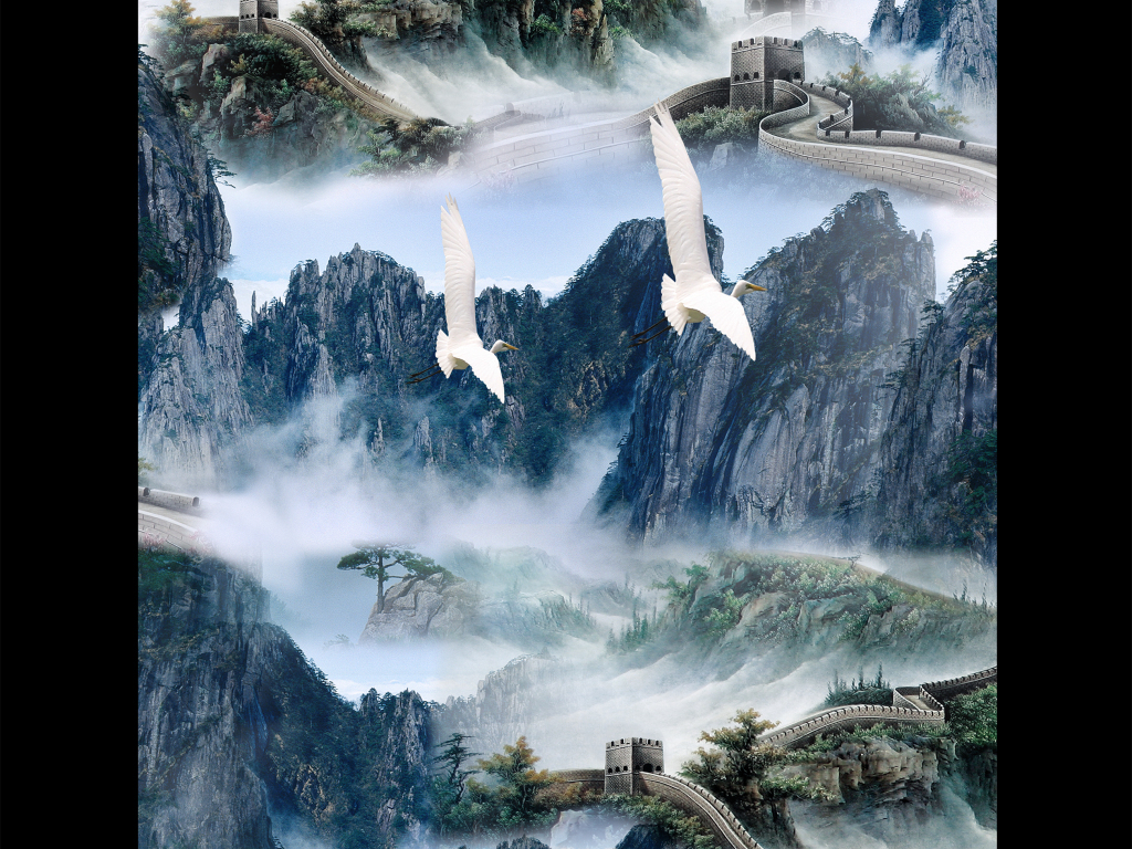 背景墙 玄关 中式玄关 > 万里长城玄关 素材图片参数: 是否可商用 :不