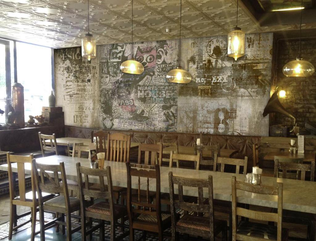 欧式复古怀旧字母酒吧ktv餐厅壁纸壁画