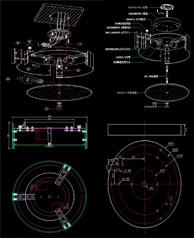 cad图库 全屋定制cad图纸 cad图纸 > 灯具素材cad图库 素材图片参数