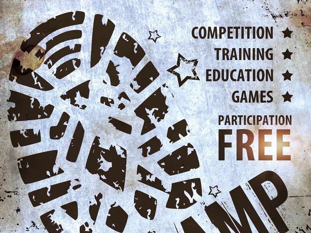 大气足迹企业文化训练营宣传海报psd模板