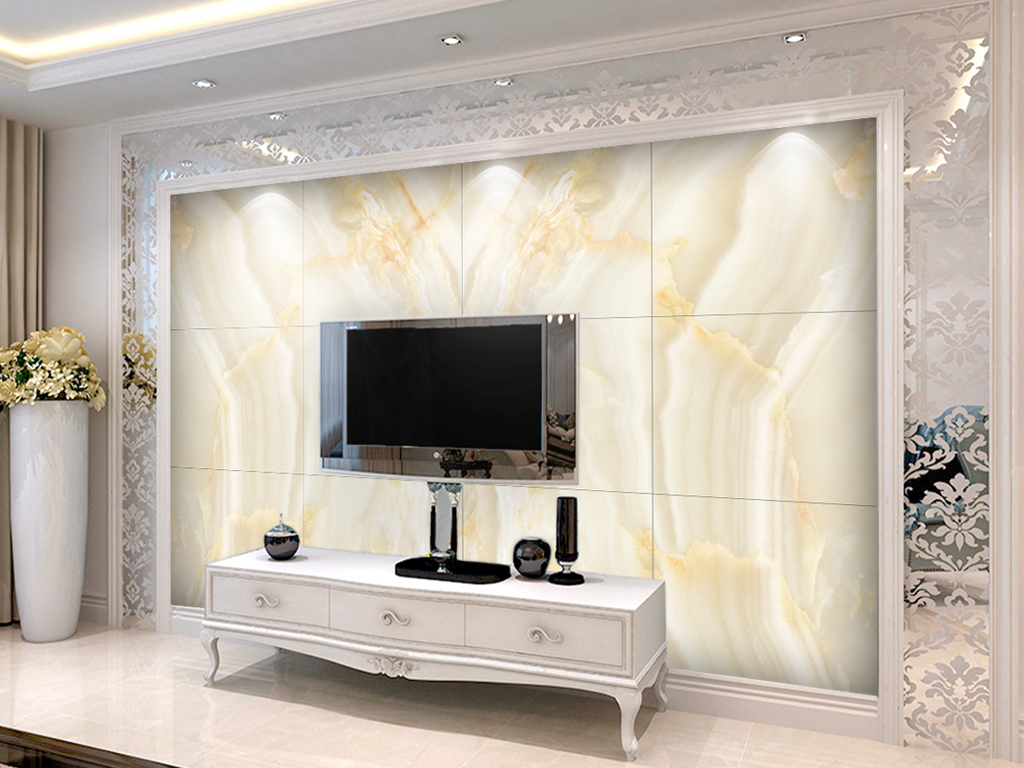 仿大理石电视背景墙实用设计
